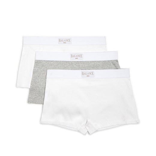 Cropp - 3 pack bokserek z satynową metką - biały Cropp L Cropp