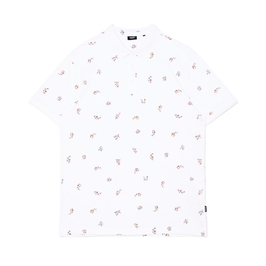 Cropp - Biały T-shirt polo z rybkami - biały Cropp XS Cropp