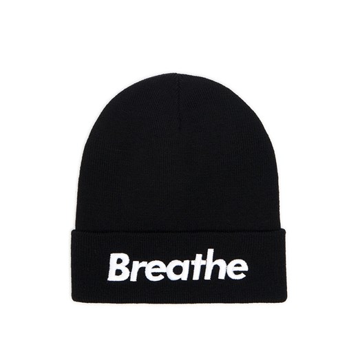 Cropp - Czarna czapka beanie z napisem - czarny Cropp Uniwersalny Cropp okazja