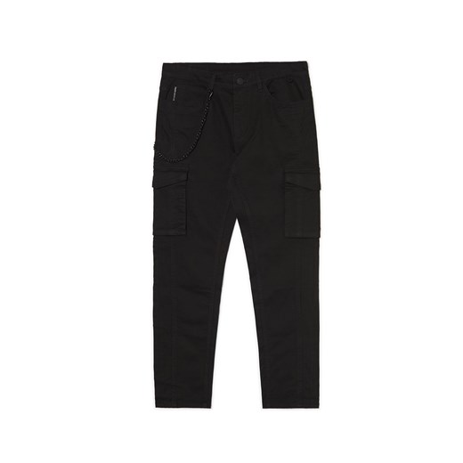 Cropp - Czarne spodnie cargo slim - czarny Cropp 32 promocja Cropp