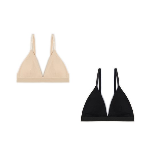 Cropp - 2 pack miękkich bawełnianych staników - wielobarwny Cropp XL Cropp