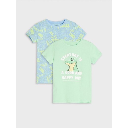 Sinsay - Koszulki 2 pack - zielony ze sklepu Sinsay w kategorii T-shirty chłopięce - zdjęcie 172079646