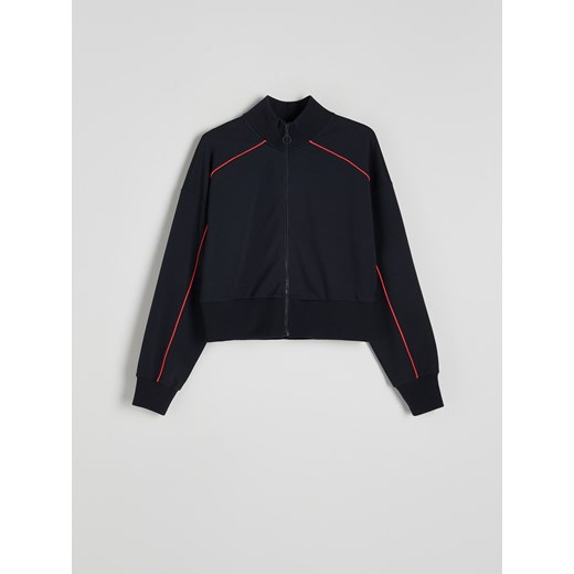 Reserved - Rozpinana bluza ze stójką - granatowy ze sklepu Reserved w kategorii Bluzy damskie - zdjęcie 172082335