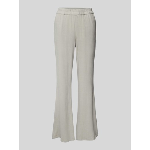 Spodnie o rozkloszowanym kroju z mieszanki wiskozy i lnu ze sklepu Peek&Cloppenburg  w kategorii Spodnie damskie - zdjęcie 172083987