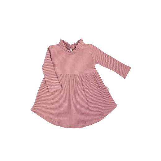 Sukienka dziewczęca z długim rękawem w kolorze wrzosowym ze sklepu 5.10.15 w kategorii Sukienki niemowlęce - zdjęcie 172084209