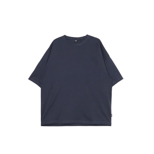 Cropp - Granatowy t-shirt oversize - szary ze sklepu Cropp w kategorii T-shirty męskie - zdjęcie 172085749