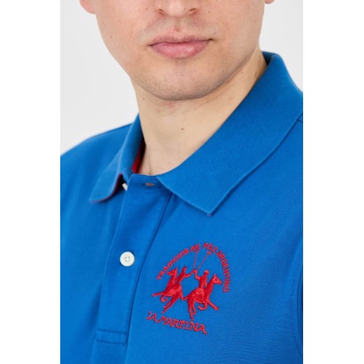 LA MARTINA Niebieskie polo z dużym logo, Wybierz rozmiar XXL La Martina L okazyjna cena outfit.pl