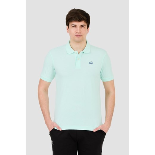 LA MARTINA Miętowe polo z małym logo, Rozmiar XL ze sklepu outfit.pl w kategorii T-shirty męskie - zdjęcie 172087265