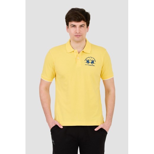 LA MARTINA Żółte polo z dużym logo, Wybierz rozmiar XL ze sklepu outfit.pl w kategorii T-shirty męskie - zdjęcie 172087327