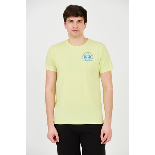 LA MARTINA Żółty t-shirt z dużym logo, Rozmiar XXL ze sklepu outfit.pl w kategorii T-shirty męskie - zdjęcie 172087427