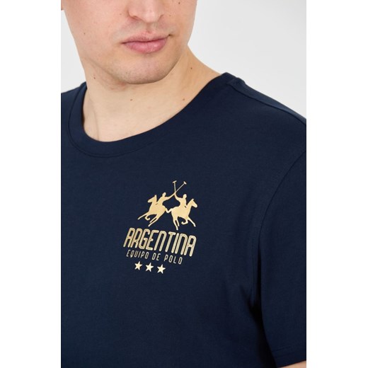 LA MARTINA Granatowy t-shirt Jersey, Wybierz rozmiar XXL La Martina L okazja outfit.pl