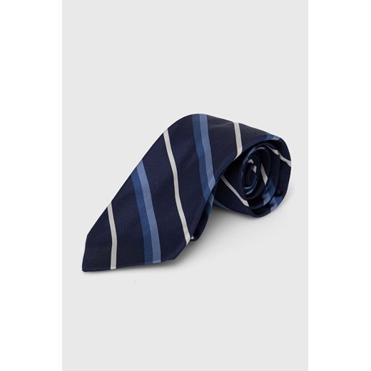 Polo Ralph Lauren krawat jedwabny kolor granatowy 712926093 ze sklepu ANSWEAR.com w kategorii Krawaty - zdjęcie 172089247