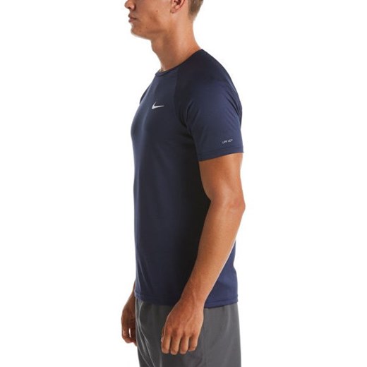 T-shirt męski Nike w sportowym stylu granatowy z krótkim rękawem 