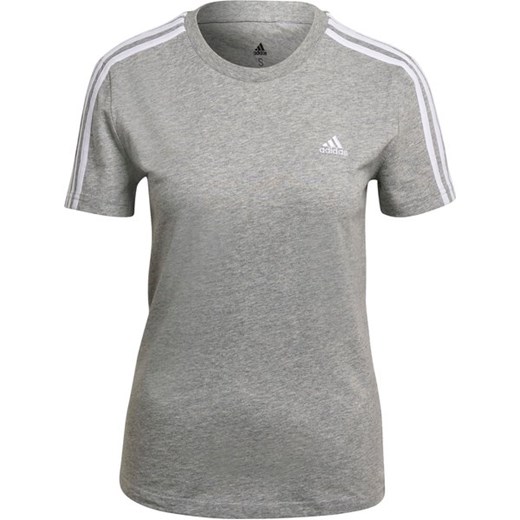 Koszulka damska Loungewear Essentials Slim 3-Stripes Tee Adidas ze sklepu SPORT-SHOP.pl w kategorii Bluzki damskie - zdjęcie 172091418