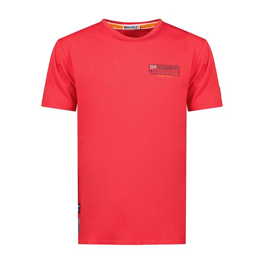 Geographical Norway Koszulka w kolorze czerwonym ze sklepu Limango Polska w kategorii T-shirty męskie - zdjęcie 172092348