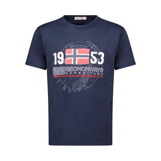 Geographical Norway Koszulka w kolorze granatowym ze sklepu Limango Polska w kategorii T-shirty męskie - zdjęcie 172092368