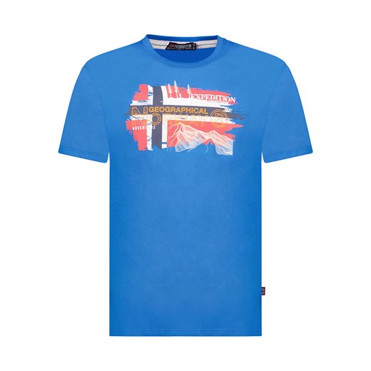 Geographical Norway Koszulka w kolorze niebieskim ze sklepu Limango Polska w kategorii T-shirty męskie - zdjęcie 172092388