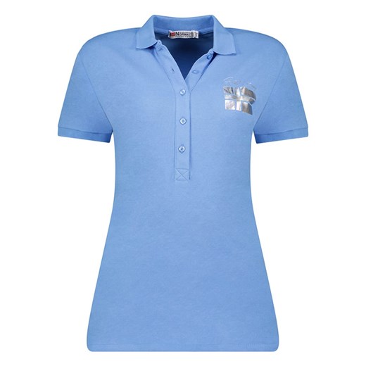 Geographical Norway Koszulka polo w kolorze niebieskim ze sklepu Limango Polska w kategorii Bluzki damskie - zdjęcie 172092509