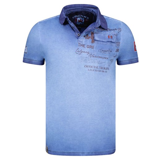 Canadian Peak Koszulka polo &quot;Keoneak&quot; w kolorze niebieskim ze sklepu Limango Polska w kategorii T-shirty męskie - zdjęcie 172092589