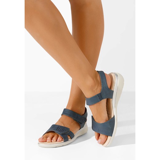 Niebieskie sandały damskie Sorevia ze sklepu Zapatos w kategorii Sandały damskie - zdjęcie 172094859