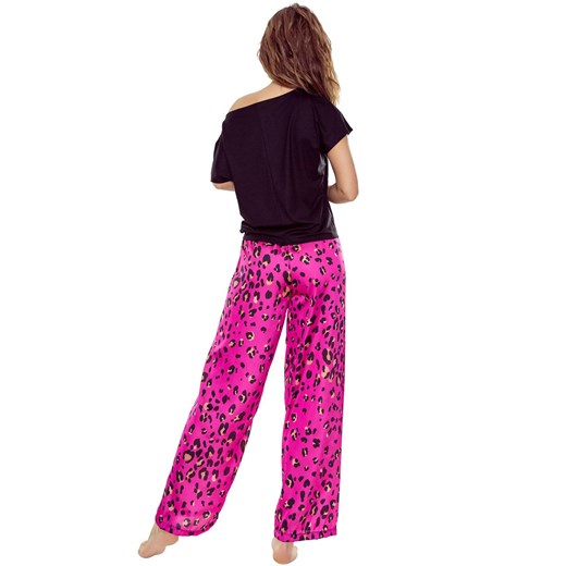 Piżama damska z długą nogawką różowo-czarna Gladys, Kolor różowo-czarny, Rozmiar S, Eldar ze sklepu Intymna w kategorii Piżamy damskie - zdjęcie 172095548