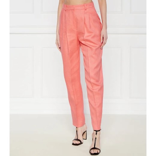 BOSS BLACK Lniane spodnie Tefike | Straight fit ze sklepu Gomez Fashion Store w kategorii Spodnie damskie - zdjęcie 172096035