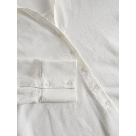 Reserved - Koszula z lnem - złamana biel Reserved L Reserved