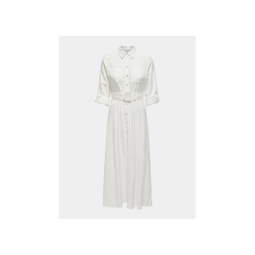 ONLY Sukienka koszulowa Callie 15318799 Biały Regular Fit ze sklepu MODIVO w kategorii Sukienki - zdjęcie 172104675