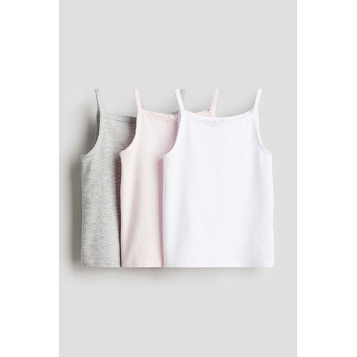 H & M - Dżersejowa koszulka 3-pak - Biały ze sklepu H&M w kategorii Podkoszulki dziecięce - zdjęcie 172107905