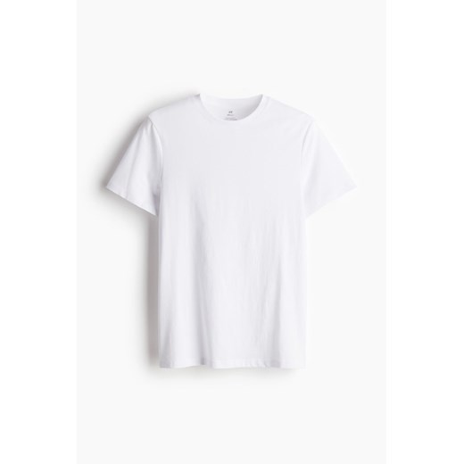 H & M - T-shirt COOLMAX Regular Fit - Biały ze sklepu H&M w kategorii T-shirty męskie - zdjęcie 172107927