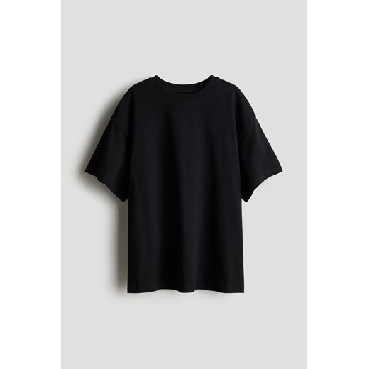 H & M - T-shirt oversize z bawełnianego dżerseju - Czarny ze sklepu H&M w kategorii T-shirty chłopięce - zdjęcie 172107939