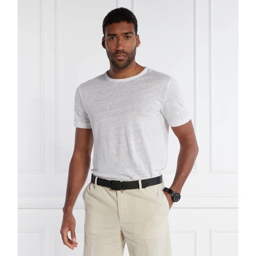 BOSS BLACK Lniany t-shirt Tiburt 456 | Regular Fit ze sklepu Gomez Fashion Store w kategorii T-shirty męskie - zdjęcie 172109658