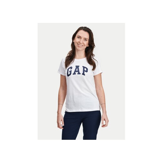 Gap T-Shirt 268820-06 Biały Regular Fit ze sklepu MODIVO w kategorii Bluzki damskie - zdjęcie 172110835