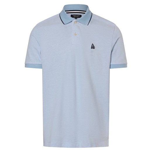 Andrew James Męska koszulka polo Mężczyźni Bawełna jasnoniebieski marmurkowy ze sklepu vangraaf w kategorii T-shirty męskie - zdjęcie 172111377