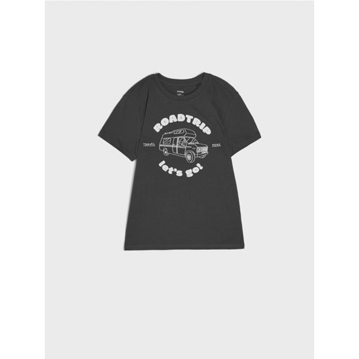 Sinsay - Koszulka z nadrukiem - szary ze sklepu Sinsay w kategorii T-shirty chłopięce - zdjęcie 172114448