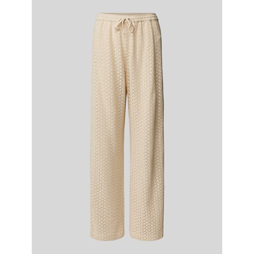 Spodnie materiałowe z ażurowym wzorem ze sklepu Peek&Cloppenburg  w kategorii Spodnie damskie - zdjęcie 172115179