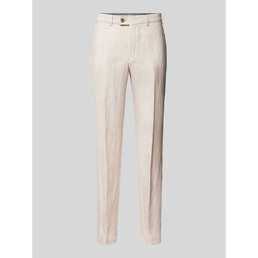 Spodnie do garnituru z lnu model ‘PARMA’ ze sklepu Peek&Cloppenburg  w kategorii Spodnie męskie - zdjęcie 172115555