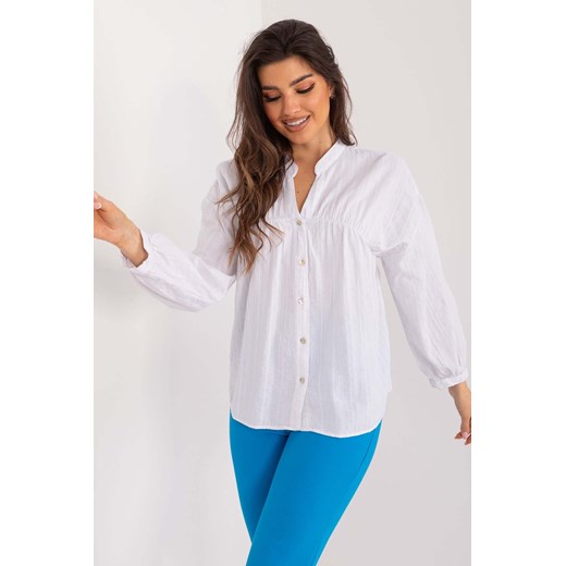 Rozpinana koszula damska z bawełny biała ze sklepu 5.10.15 w kategorii Koszule damskie - zdjęcie 172115855
