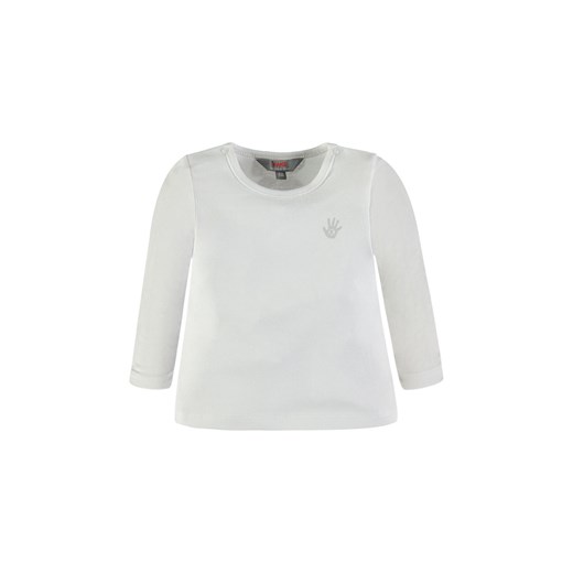 Dziewczęca bluzka z długim rękawem biała ze sklepu 5.10.15 w kategorii Kaftaniki i bluzki - zdjęcie 172115867