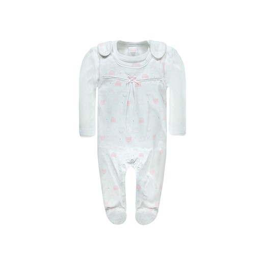 Dziewczęcy śpioch + bluzka z długim rękawem biały ze sklepu 5.10.15 w kategorii Komplety niemowlęce - zdjęcie 172116015
