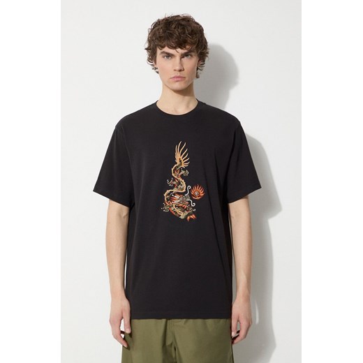 Maharishi t-shirt bawełniany Original Dragon męski kolor czarny z aplikacją 5125.BLACK ze sklepu PRM w kategorii T-shirty męskie - zdjęcie 172119225