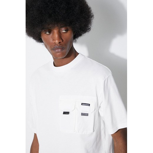 Manastash t-shirt bawełniany Disarmed męski kolor biały gładki 7924135002 ze sklepu PRM w kategorii T-shirty męskie - zdjęcie 172119235