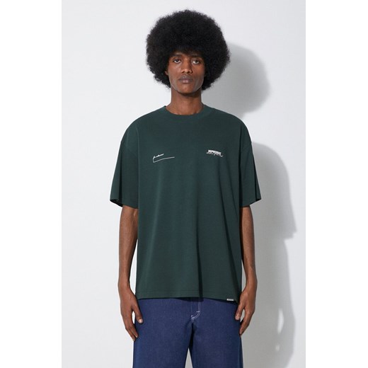 Represent t-shirt bawełniany Patron Of The Club męski kolor zielony z nadrukiem MLM4274.386 ze sklepu PRM w kategorii T-shirty męskie - zdjęcie 172119239