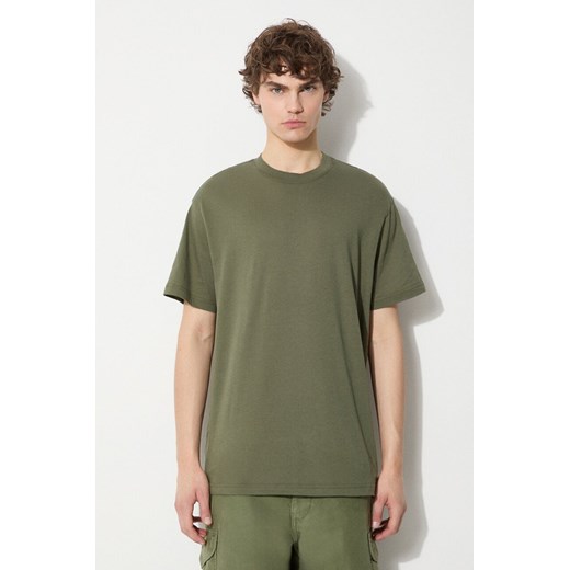 Filson t-shirt bawełniany Ranger Solid męski kolor zielony gładki FMTEE0001 ze sklepu PRM w kategorii T-shirty męskie - zdjęcie 172119247