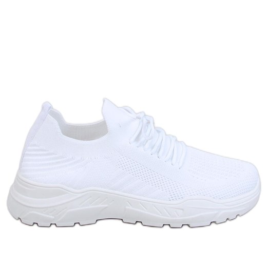 Buty sportowe skarpetkowe Jaussa White białe ze sklepu ButyModne.pl w kategorii Buty sportowe damskie - zdjęcie 172120428