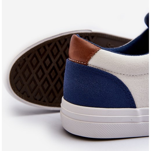 Białe trampki męskie Lee Cooper z tkaniny