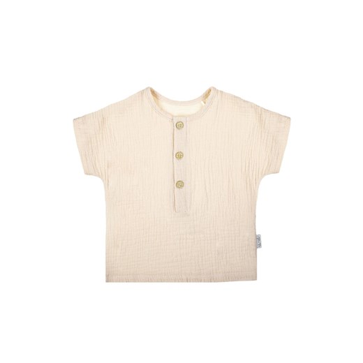 Bluzka z krótkim rękawem typu kimono dla chłopca beżowa ze sklepu 5.10.15 w kategorii T-shirty chłopięce - zdjęcie 172122137