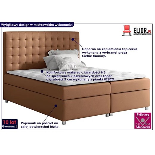 Łóżko kontynentalne Rexer 120x200 - 44 kolory Elior One Size Edinos.pl wyprzedaż