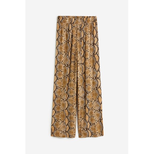 H & M - Dżersejowe spodnie bez zapięcia - Brązowy ze sklepu H&M w kategorii Spodnie damskie - zdjęcie 172126145