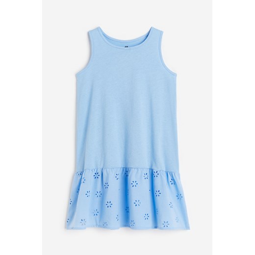 H & M - Bawełniana sukienka trapezowa - Niebieski ze sklepu H&M w kategorii Sukienki dziewczęce - zdjęcie 172126176